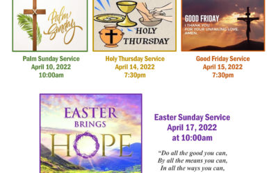 WE INVITE YOU TO JOIN US IN HOLY WEEK SERVICE!